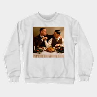 Gay Couple Sharing Thanksgiving Dinner Crewneck Sweatshirt